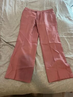 Men's Dress Pants in Dusty Rose - Classic Flat Front